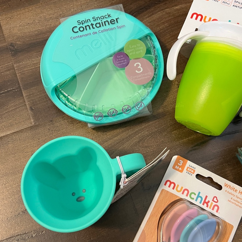 Bundle food containers cups baby bowls NEW - Picture 3 of 8